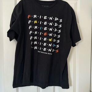 Unisex FRIENDS 2XL Black Tee